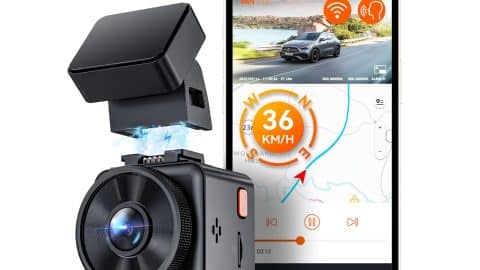 Vantrue E1 Lite | 1080P FHD Dash Cam for Car | Voice Control | 24 Hour Parking Mode | Built-in GPS | WiFi Connect & APP Control | HDR