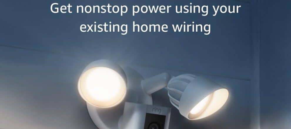 Ring Floodlight Cam Wired Plus with motion activated 1080p HD video White 2021 release