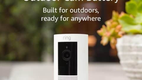 Ring Outdoor Cam (Stick Up Cam) | Weather-Resistant Outdoor Camera, Live View, Color Night Vision, Two-Way Talk, Motion alerts, Works with Alexa | White
