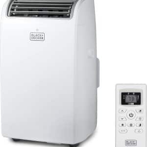 BLACK+DECKER Smart Portable Air Conditioner, 12,000 BTU for Rooms up to 550 Sq. Ft., Smart Portable AC with Follow Me Remote and Window Kit, BPACT12WT, White