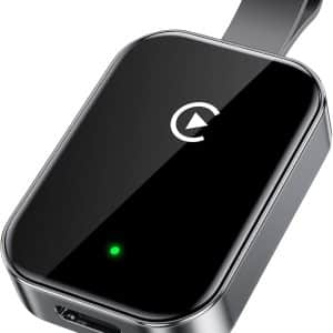 High Tech Wireless CarPlay Adapter for Apple-Super Mini Edition | Easy to Upgrade Wired Car Play to Wireless | No Delay Dongle for iPhone iOS 10+ & Cars with Built-in CarPlay(Licorice Espresso)