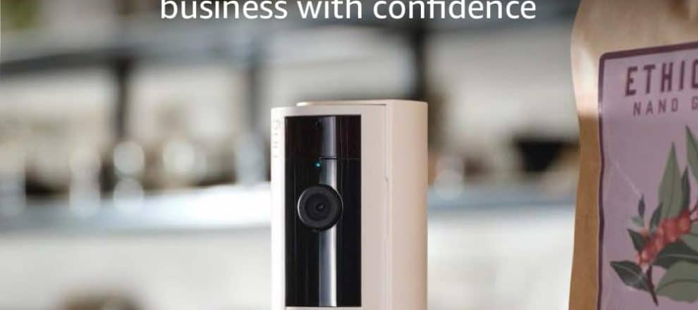 Ring Indoor Cam newest model Home or business security in 1080p HD video White