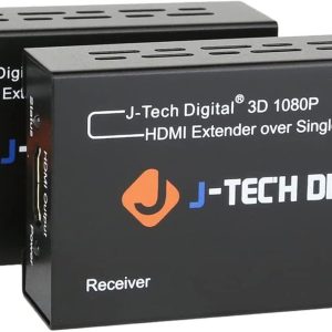 J-Tech Digital HDMI Extender over cat5e/6 1080P@200ft HDMI Balun Over Single Ethernet Supports EDID Copy Compatible with Dolby Digital DTS