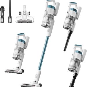 Eureka RapidClean Pro Cordless Vacuum Cleaner, Vacuum Cleaner for Home Rechargeable, Lightweight Stick Vacuum for Hardwood and Pet Hair, Blue, NEC280TL
