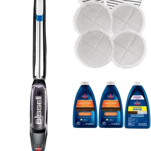 BISSELL® SpinWave Hard Floor Expert Corded Spin Mop Cleaner with Washable mop Pads for Sealed Hard Floors, 20393