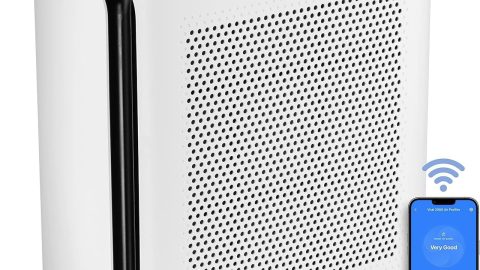 LEVOIT Air Purifiers for Home Large Room Up to 1878 Ft with Washable Pre-Filter, AHAM VERIFIDE, Air Quality Monitor, HEPA Sleep Mode for Allergies, Pet Hair in Bedroom, Vital 200S-P, White