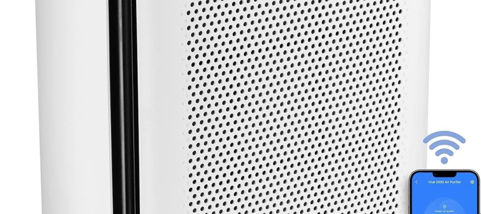 LEVOIT Air Purifiers for Home Large Room Up to 1878 Ft with Washable Pre Filter AHAM VERIFIDE Air Quality Monitor HEPA Sleep Mode for Allergies Pet Hair in Bedroom Vital 200S P White
