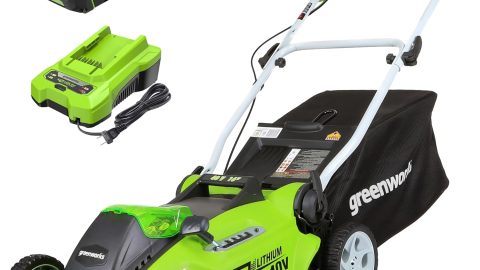 Greenworks 40V 16" Cordless (Push) Lawn Mower (75+ Compatible Tools), 4.0Ah Battery and Charger Included