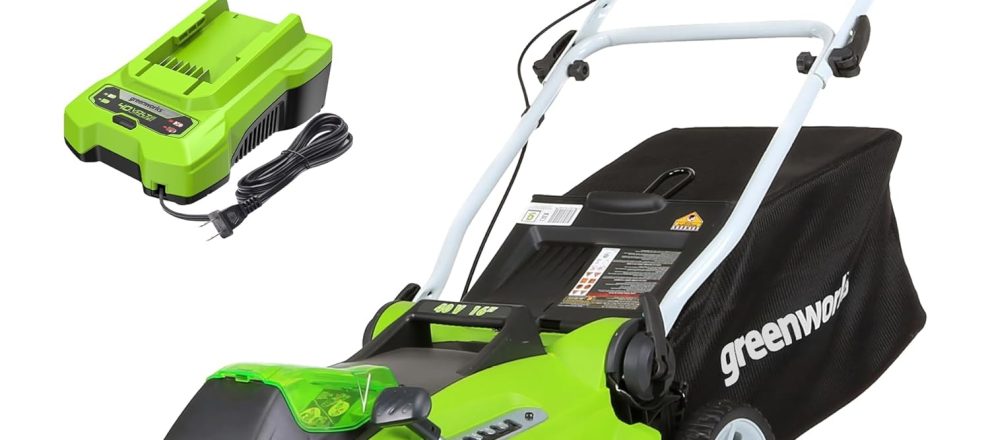 Greenworks 40V 16 Cordless Push Lawn Mower 75+ Compatible Tools 40Ah Battery and Charger Included