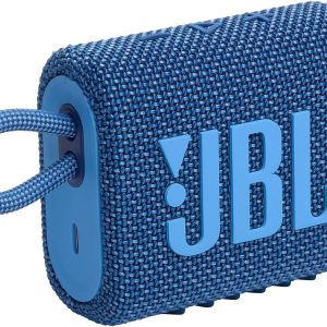 JBL Go 3 Eco - Portable Mini Bluetooth Speaker, big audio and punchy bass, IP67 waterproof and dustproof, 5 hours of playtime, Made in part with recycled materials (Eco Blue)