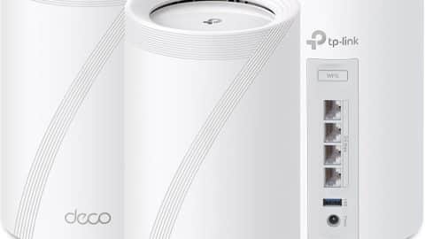 TP-Link Tri-Band WiFi 7 BE10000 Whole Home Mesh System (Deco BE63) - 6-Stream 10 Gbps, 4X 2.5G Ports Wired Backhaul, 4X Smart Internal Antennas, VPN, AI-Roaming, MU-MIMO, HomeShield (3-Pack)