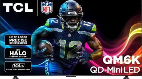 TCL 85-Inch QM6K QLED 4K Smart QD-Mini LED TV with Google TV (85QM6K, 2025 Model) Dolby Vision IQ, Dolby Atmos, HDR, Game Accelerator up to 288Hz, Voice Remote, Works with Alexa, Streaming Television