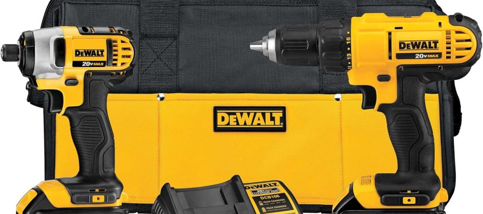 DEWALT 20V MAX Cordless Drill and Impact Driver Power Tool Combo Kit with 2 Batteries and Charger DCK240C2