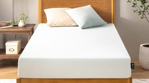 ZINUS 6 Inch Green Tea Memory Foam Mattress [New Version], Twin, Fiberglass free, Medium Firm Feel, Zoned Pressure Relief, Certified Safe Foams & Fabric, Mattress in A Box