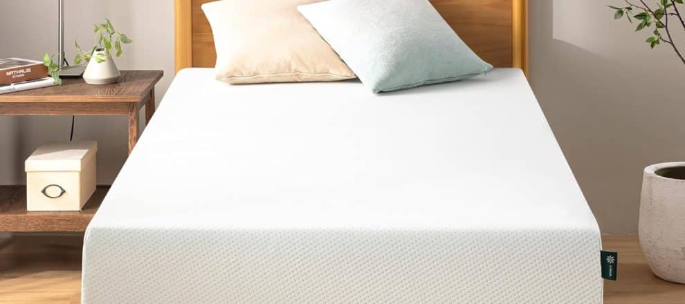 ZINUS 6 Inch Green Tea Memory Foam Mattress New Version Twin Fiberglass free Medium Firm Feel Zoned Pressure Relief Certified Safe Foams Fabric Mattress in A Box