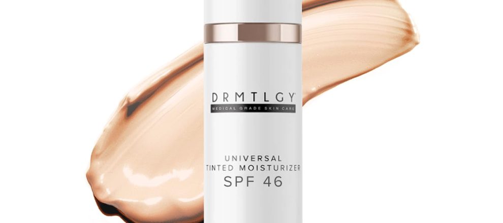 DRMTLGY Anti Aging Tinted Moisturizer SPF 46 Sheer Face Sunscreen Lightweight Makeup with Broad Spectrum UV Protection Hydrating Skin Care Face Moisturizer FSA HSA Eligible 17 oz