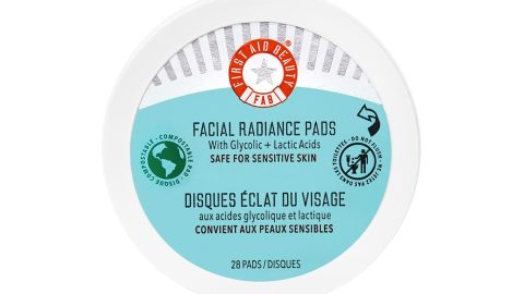 First Aid Beauty - Facial Radiance Pads with Gycloic & Lactic Acids  Daily Exfoliating Pads with AHA that Help Tone & Brighten Skin  Makeup Routine Prep - Compostable for Daily Use  28 Count