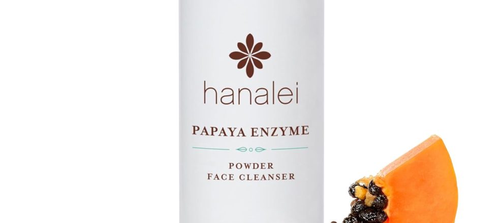 Hanalei Papaya Powder Face Cleanser Gentle Daily Exfoliating Wash Hydrating Non Stripping Formula for All Skin Types Travel Friendly Cruelty Free Paraben Free 60g