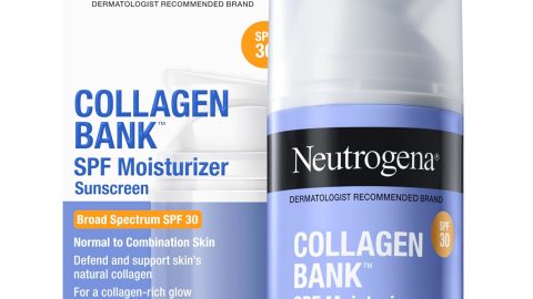 Neutrogena Collagen Bank Face Moisturizer, Broad Spectrum SPF 30 Anti-Aging Face & Neck Collagen Cream, Micro-Peptides, No White Cast 2 fl oz & Trial Size Hydro Boost Facial Cleanser, 0.5oz