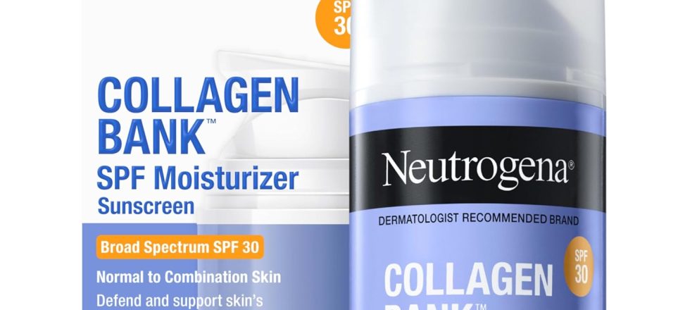 Neutrogena Collagen Bank Face Moisturizer Broad Spectrum SPF 30 Anti Aging Face Neck Collagen Cream Micro Peptides No White Cast 2 fl oz Trial Size Hydro Boost Facial Cleanser 05oz