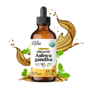 Organic ashwagandha liquid drops 4 fl oz